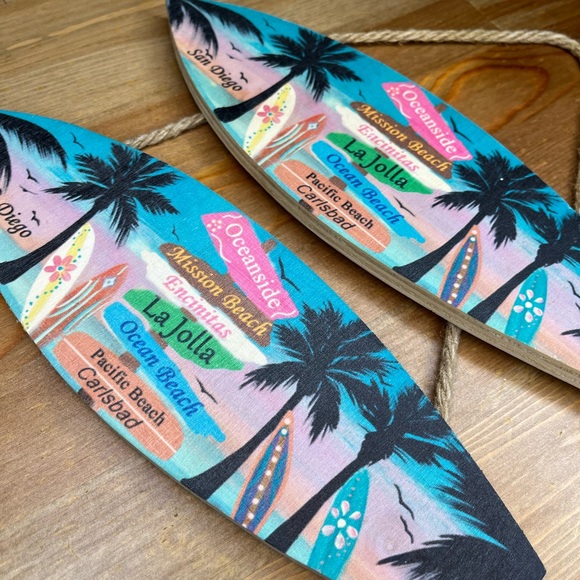 Colorful Surfboard Wall Decor Set of 2 - Picture 6 of 7